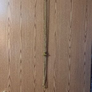 Long Gold Beaded Necklace
